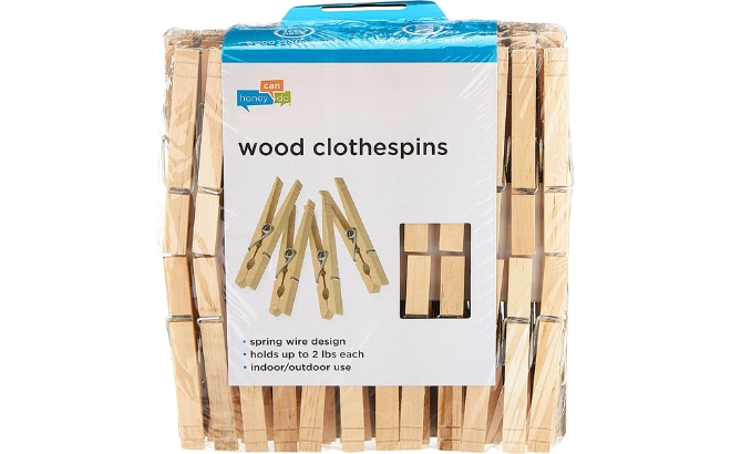 Honey Can Do Wood Clothespins 24 Pack
