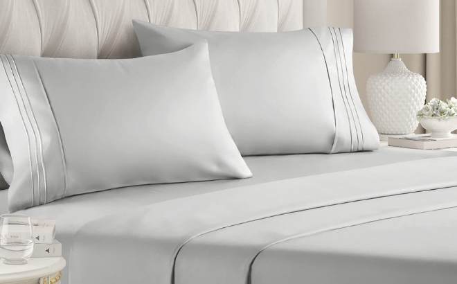 Hotel Luxury Bed California King Size Sheet Set 4 Piece 2