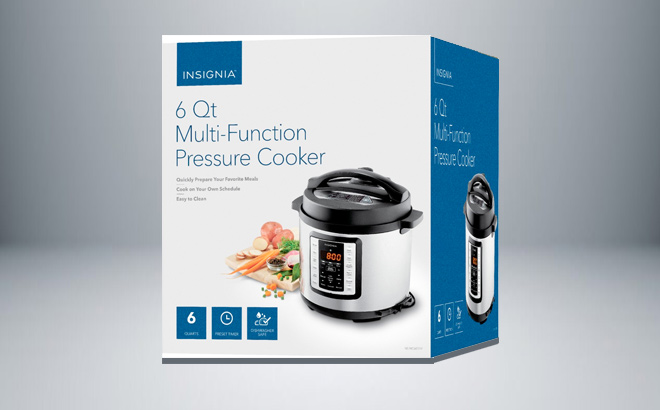 Insignia- 6-Quart Multi-Function Pressure Cooker - Stainless Steel