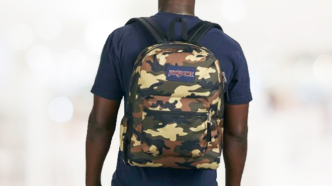 Jansport Cross Town Backpack on a Model
