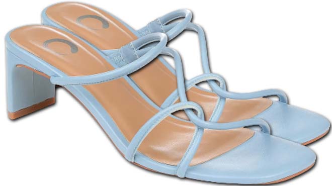 Journee Womens Rianne Heeled Sandals Blue