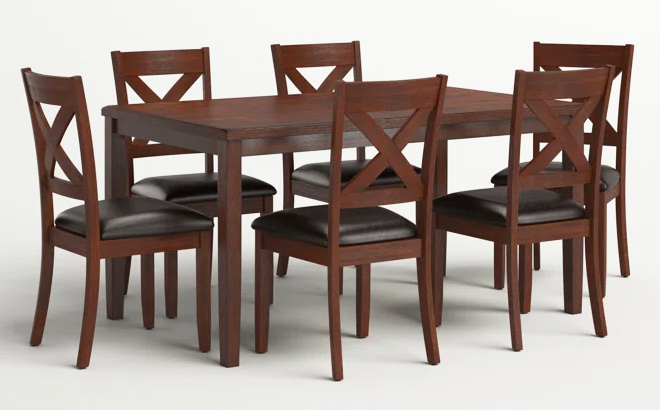 Ketron 6 Person Dining Set Brown