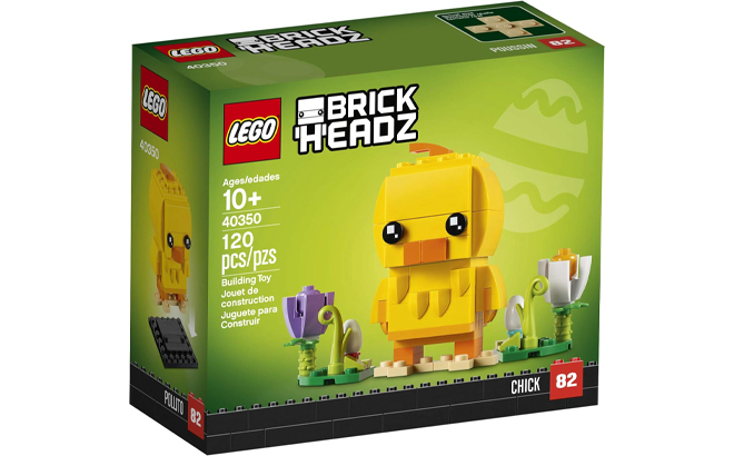 LEGO BrickHeadz Easter Chick Building Kit on a White Background