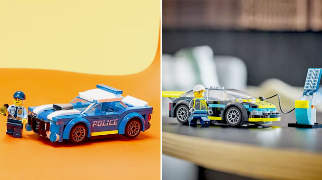 LEGO City Police Car Toy and LEGO City Electric Sports Car Building Toy