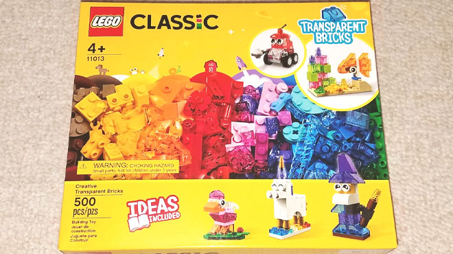 LEGO Classic Creative Transparent Bricks Building Set