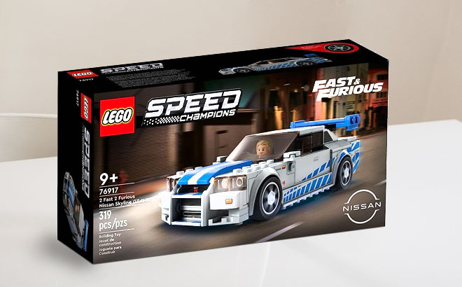 LEGO Speed Champions 2 Fast 2 Furious Nissan Skyline Race Car Toy Model Building Kit