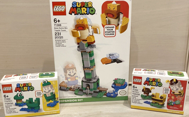 LEGO Super Mario Bee Power Up Pack Boss Sumo Bro Topple Tower Frog Power Up Pack