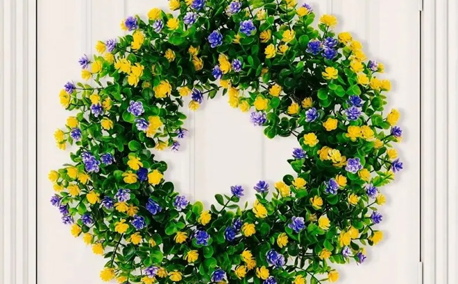 Large Artificial Flower Leaves Wreath