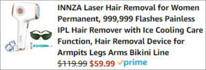 Laser Hair Remover Checkout Screen