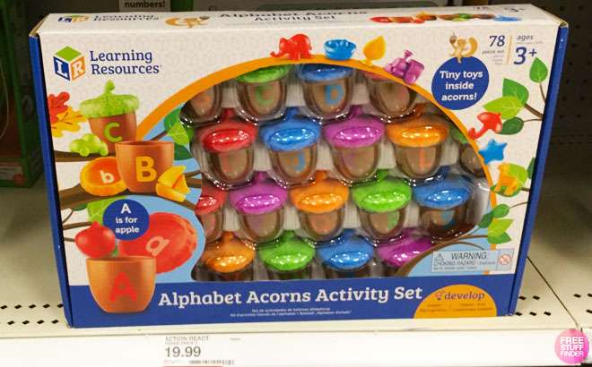 Learning Resources Alphabet Acorns Activity Set on a Shelf at Target
