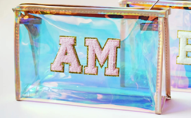 Letter Patch Cosmetic Bags Letter Patch Cosmetic Bags