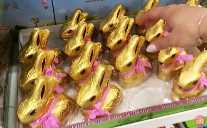 Lindt Easter Gold Bunny Strawberry White Chocolate