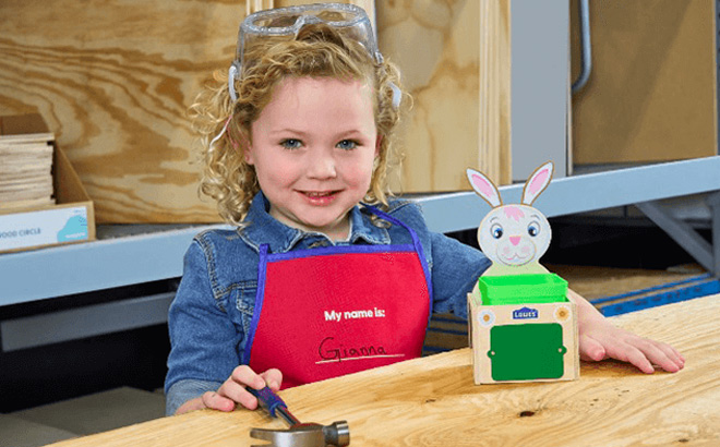 Lowes Build a Bunny Planter Workshop