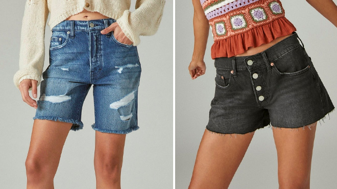 Lucky Brand High Rise 90s Loose Short and Mid Rise Boy Shorts
