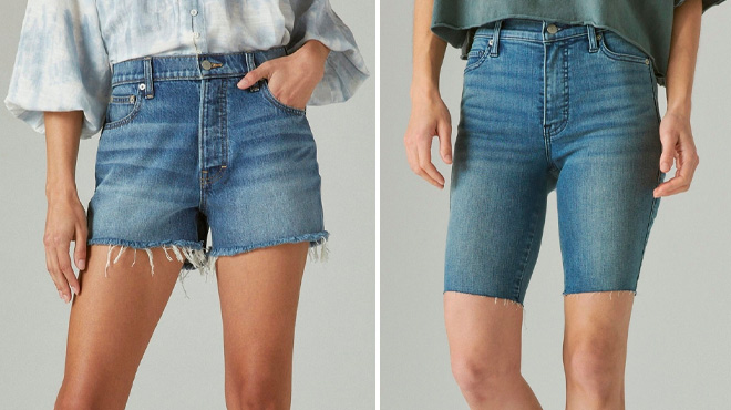 Lucky Brand High Rise Mom Shorts and Mid Rise Bike Shorts