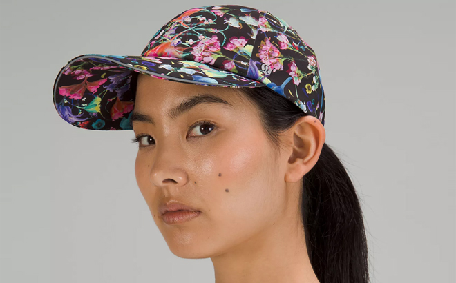 Lululemon Womens Fast And Free Running Hat On A Model