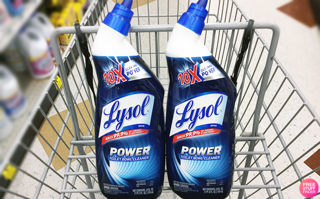 Lysol Toilet Bowl Cleaner 2 Pack on a Cart