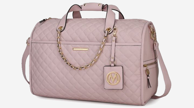 MKF Womens Lexie Vegan Leather Duffle Handbag
