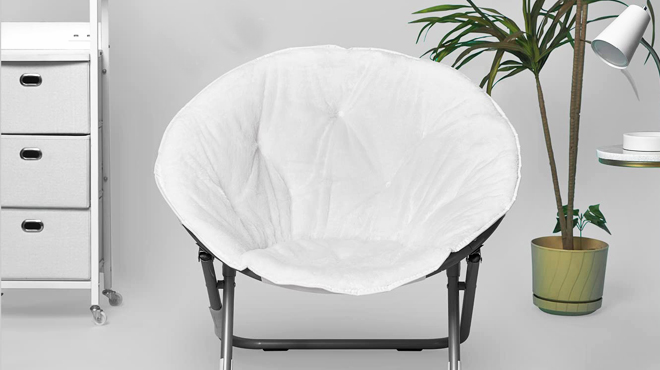 Mainstays Saucer Chair White