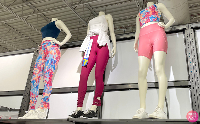 Mannequins on s Shelf Wearing Old Navy Activewear