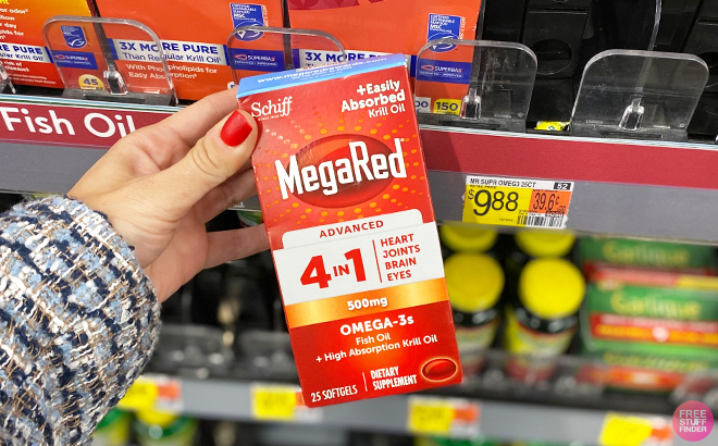 MegaRed Advanced 4in1 Concentrated Omega 3 Fish Krill Oil Supplement