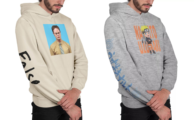 Mens The Office Naruto Graphic Hoodies