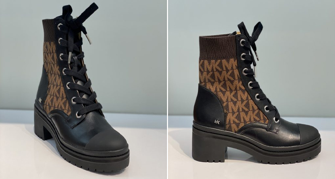 Michael Kors Womens Combat Boots in Brown