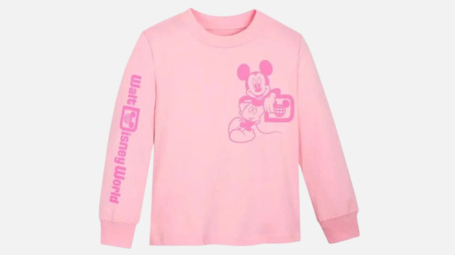 Mickey Mouse Piglet Pink Long Sleeve T Shirt for Adults
