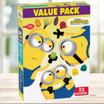 Minions Fruit Flavored Snack 22 Pouches on a Table