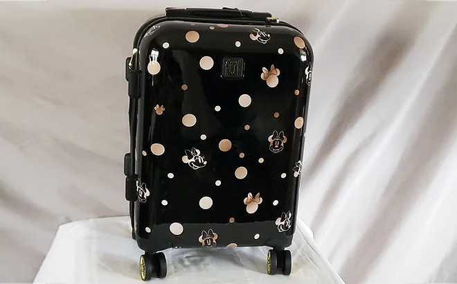 Minnie Mouse Black and Gold Expandable Hardside Spinner Carry On