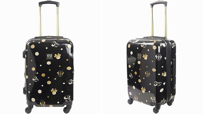 Minnie Mouse Black and Gold Expandable Hardside Spinner