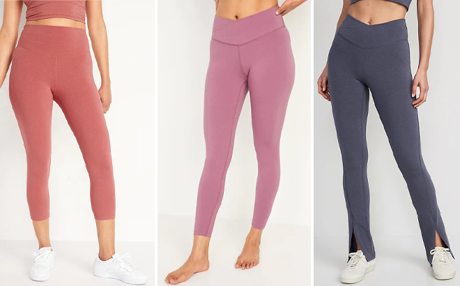 Models Wearing Various Styles of Old Navy Womens Leggings Models Wearing Various Styles of Old Navy Womens Leggings