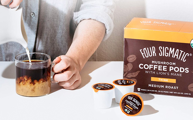 Mushroom Coffee K Cups by Four Sigmatic Organic and Fair Trade Dark Roast Coffee