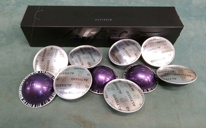 Nespresso Vertuo Line Altissio Capsules on a Table
