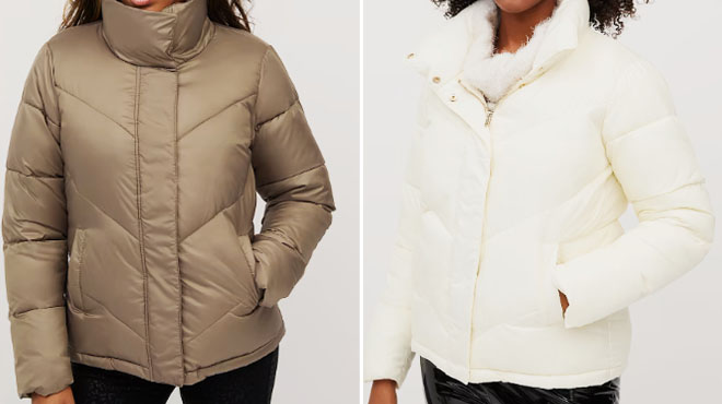 New York Company Zip Front Puffer Jacket