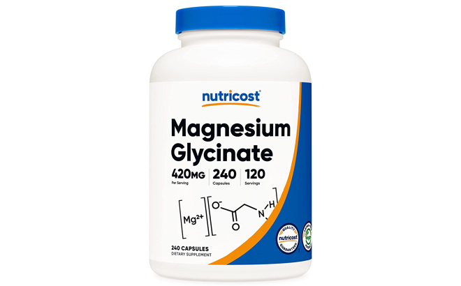 Nutricost Magnesium Glycinate 420mg 240 Capsules 120 Servings