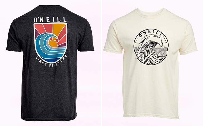 ONeill Men Tees Charcoal White