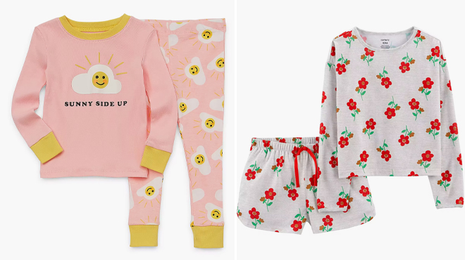 Okie Dokie Toddler Girls 2 Piece Pant Pajama Set