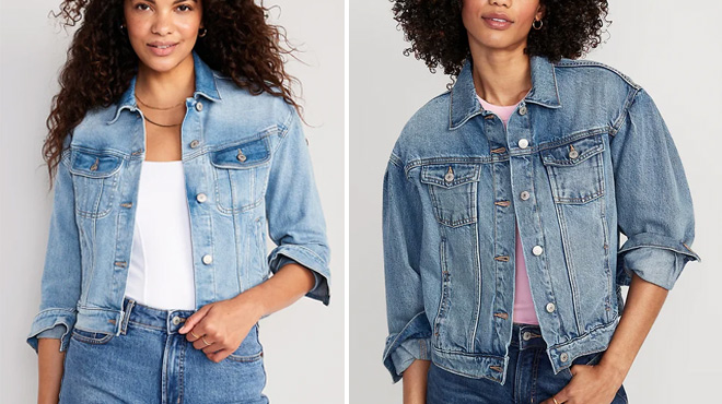 Old Navy Cropped Tapered Jean Jackets
