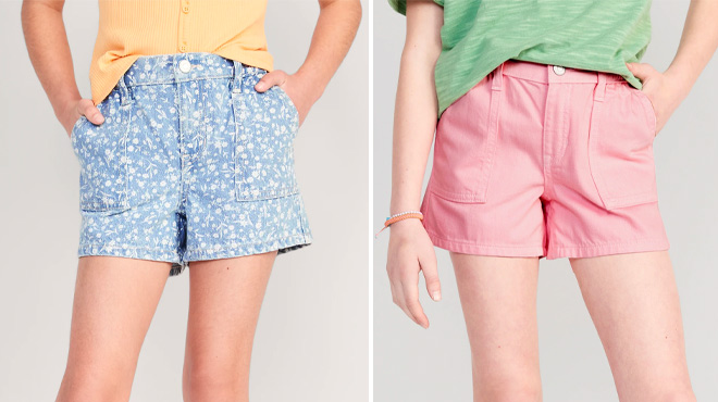 Old Navy Girls Floral and Petal Shorts