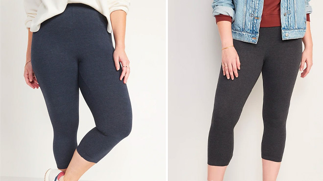 Old Navy Womens Navy and Gray Leggings