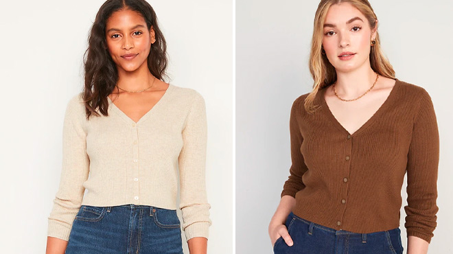 Old Navy Womens Oatmeal and Oolong Tea Sweaters