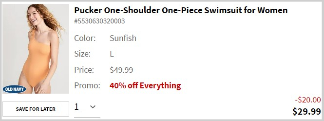 Old Navy Womens Swimsuit Checkout