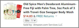Old Spice Mens Deodorant Fiji with Palm and Swagger Discount Checkout
