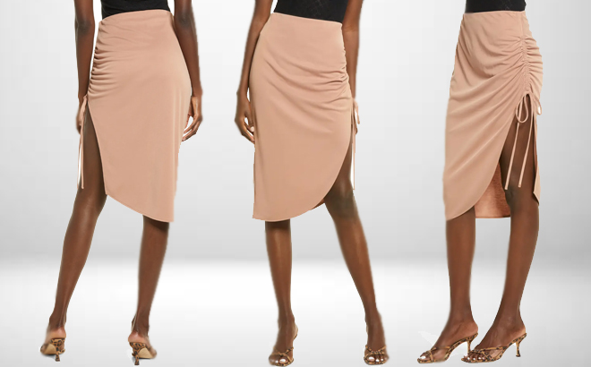 Open Edit Side Ruched Skirt