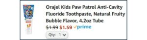 Orajel Kids Paw Patrol Anti Cavity Toothpaste