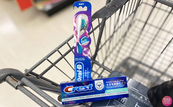 Oral B Toothpaste and Crest Pro Health Toothpaste in Cart