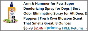 Order Summary for Arm Hammer Super Deodorizing Spray for Dogs 8 oz