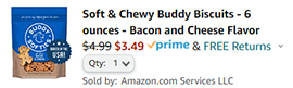 Order Summary for Buddy Biscuits with Bacon and Cheese Flavor 6 oz