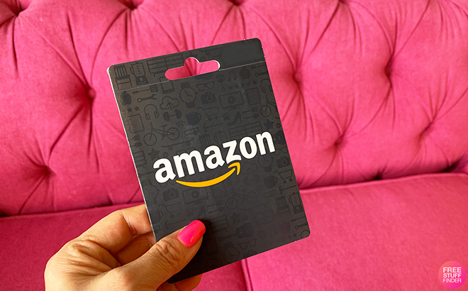 Person Holding Amazon Gift Card